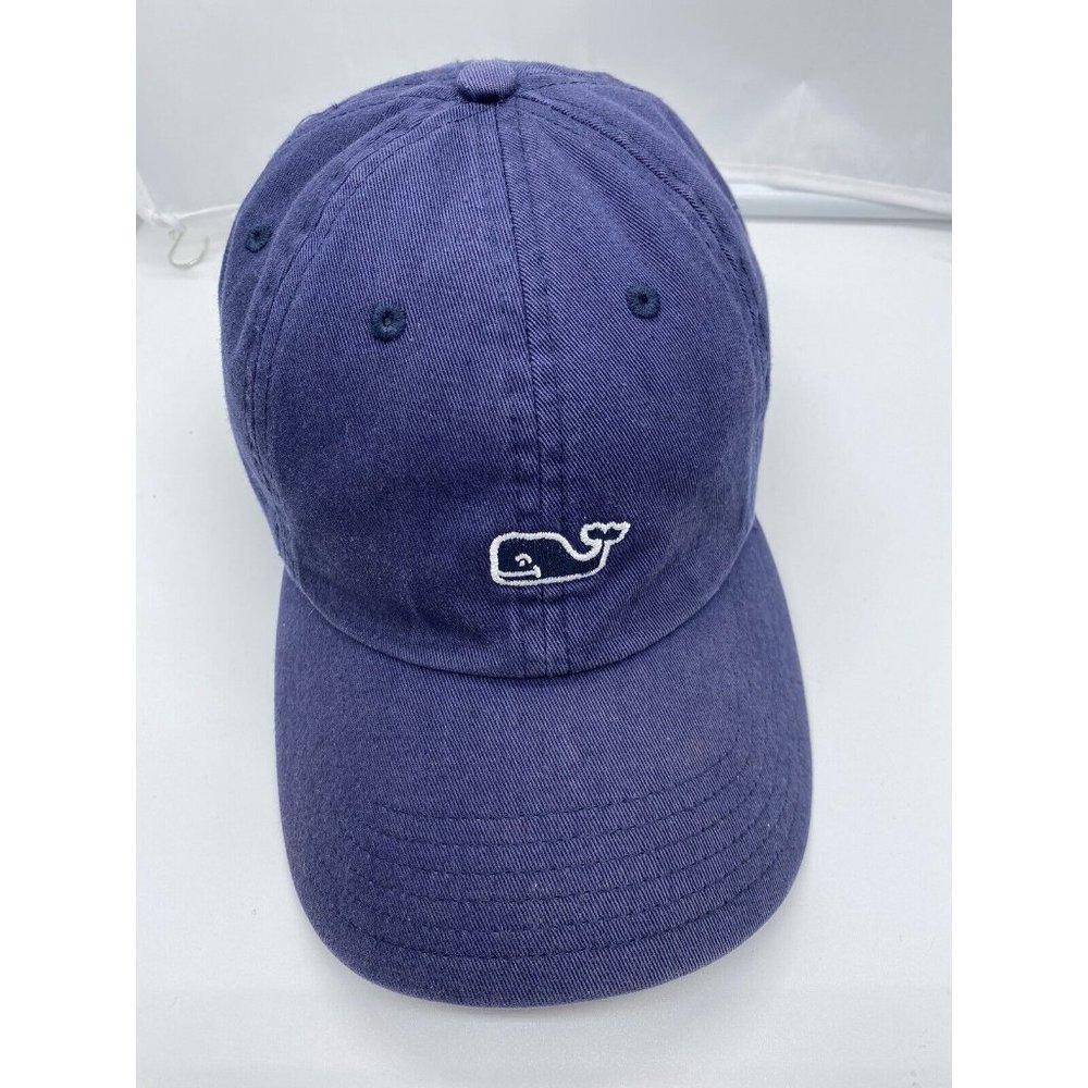 Vineyard Vines Blue Whale Logo Baseball Hat Cap Adjustable Strap-back Spell-out - Picture 6 of 8
